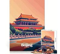 Illustration de la Cité Interdite de Pékin Puzzle de 1000 pièces pour Adultes Stimule la mémoire, favorise la détente et Offre Un Cadeau attentionné aux Bords Nets (38x26cm)
