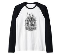 Illustration de la déesse guerrière de la mythologie Grecque Athéna et Ulysse Manche Raglan