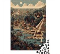 Illustration de la Mésoamérique il y a 3 000 Ans Il y a Longtemps 1000 Pièces, Puzzle Impossible pour Adultes, Cadeaux, pour Enfants38x26cm/1000pcs