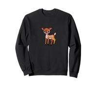 Illustration de la Nature du cerf Fauve dessiné à la Main Sweatshirt
