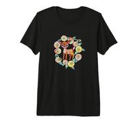 Illustration de la Nature du cerf Fauve dessiné à la Main T-Shirt Haut de Gamme