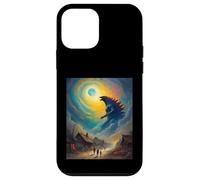 Illustration de la nuit étoilée de Van Gogh, monstre de science-fiction Kaiju Coque pour iPhone 12 mini