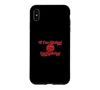 Illustration de la pelote de Laine Rouge If I'm Sitting I'm Knitting Coque pour iPhone XS Max
