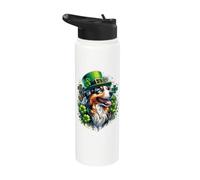 Illustration de la Saint-Patrick Chien berger australien Stainless Steel Insulated Water Bottle