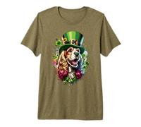 Illustration de la Saint-Patrick en Anglais Cocker Spaniel T-Shirt Haut de Gamme