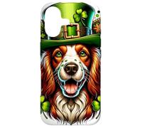 Illustration de la Saint-Patrick épagneul Gallois Springer Coque pour iPhone 17