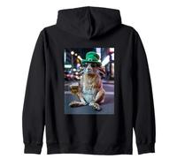 Illustration de la Saint-Patrick Lièvre Irlandais Bling 67 Bière Sweat à Capuche