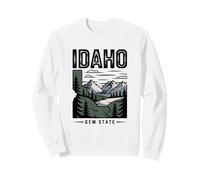 Illustration de la vallée des Montagnes de l'État de l'Idah Sweatshirt