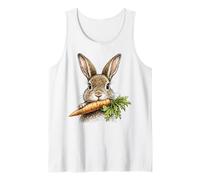 Illustration de Lapin Sauvage Tenant Une Carotte Débardeur