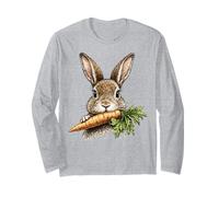 Illustration de Lapin Sauvage Tenant Une Carotte Manche Longue