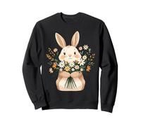Illustration de Lapin Tenant Un Bouquet Fleurs Sweatshirt