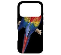 Illustration de l'ara écarlate perché sur Une Branche Coque pour iPhone 17 Pro