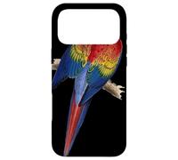 Illustration de l'ara écarlate perché sur Une Branche Coque pour iPhone 17 Pro Max
