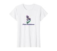Illustration de l'iris Violet de la gentillesse des T-Shirt Graphique avec Valeur, Femme, Blanc, S