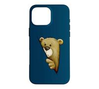 Illustration de l'ours timide l'ours au Coin de la Rue Coque pour iPhone 16 Pro Max