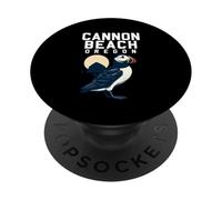 Illustration de macareux Vintage Cannon Beach Oregon PopSockets PopGrip Adhésif