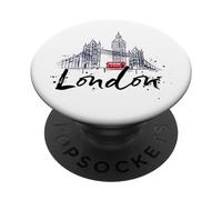 Illustration de Monuments d'horizon de Londres dessiné à la Main PopSockets PopGrip Adhésif
