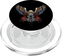 Illustration de Moto Eagle Riding | Patriotic Biker Freed PopSockets PopGrip pour MagSafe
