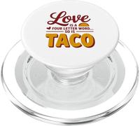 Illustration de Mots à Quatre Lettres Love and Taco PopSockets PopGrip pour MagSafe