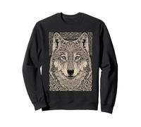 Illustration de nœud Loup Celtique avec Dessin détaillé Sweatshirt