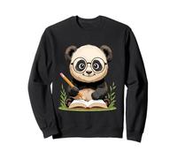 Illustration de Panda lisant Un Livre Sweatshirt