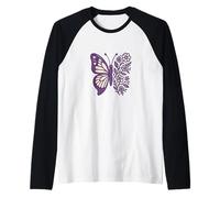 Illustration de papillon floral Fleurs et papillons Manche Raglan