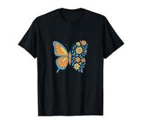 Illustration de papillon floral Fleurs et papillons T-Shirt