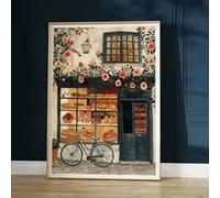 Illustration de pâtisserie française, affiche de boulangerie, décoration murale charmante pour café, décoration vintage pour boulangerie, affiche fantaisiste pour la cuisine (50x70cm/sans cadre)