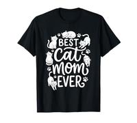 Illustration de Patte de Chat « Best Cat Mom Ever » T-Shirt