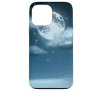 Illustration de Paysage d'hiver Ciel Nocturne au Clair de Lune Coque pour iPhone 13 Pro Max