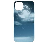 Illustration de Paysage d'hiver Ciel Nocturne au Clair de Lune Coque pour iPhone 14 Plus