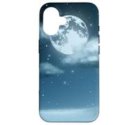 Illustration de Paysage d'hiver Ciel Nocturne au Clair de Lune Coque pour iPhone 16