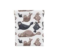 Illustration De Phoques Lion De Mer, Sac de Rangement pour Femmes, Portefeuille supérieur à Presser, Petit Porte-Monnaie, Pochette de Changement