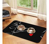 Illustration de phoques Lion de mer,Tapis d'alimentation imperméable pour Animaux de Compagnie, Sets de Table pour Chats et Chiens pour la Nourriture et l'eau, Tapis de Nourriture en Cuir PU,40x60cm