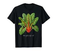 Illustration de Plante de Bette à carde Arc-en-Ciel Beta vulgaris subsp. cicla T-Shirt Graphique avec Valeur, Homme, Noir, L
