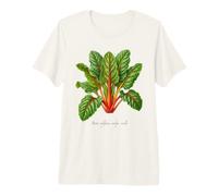 Illustration de Plante de Bette à carde Arc-en-Ciel Beta vulgaris subsp. cicla T-Shirt Haut de Gamme