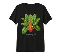 Illustration de Plante de Bette à carde Arc-en-Ciel Beta vulgaris subsp. cicla T-Shirt Haut de Gamme