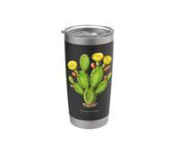 Illustration de plante de cactus oreille de lapin Opuntia microdasys Gobelet isotherme en acier inoxydable double paroi
