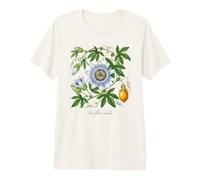 Illustration de Plante de passiflore Bleue Passiflora caerulea T-Shirt Haut de Gamme