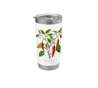 Illustration de plante de piment fort Capsicum annuum Gobelet isotherme en acier inoxydable double paroi