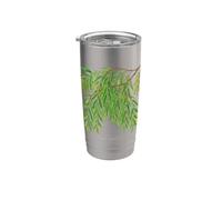 Illustration de plante de saule pleureur Salix babylonica Gobelet isotherme en acier inoxydable double paroi