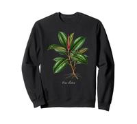 Illustration de Plante en Caoutchouc Ficus elastica Sweatshirt