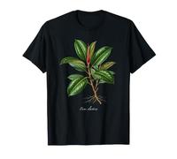 Illustration de Plante en Caoutchouc Ficus elastica T-Shirt