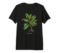 Illustration de Plante en Caoutchouc Ficus elastica T-Shirt Haut de Gamme