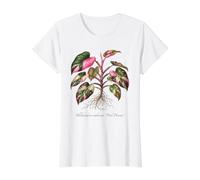 Illustration de Plante Philodendron Pink Princess T-Shirt Graphique avec Valeur