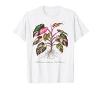 Illustration de Plante Philodendron Pink Princess T-Shirt Graphique avec Valeur, Homme, Blanc, L