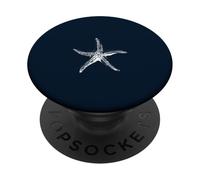 Illustration de plongée en étoile de mer et récif de mer PopSockets PopGrip Adhésif