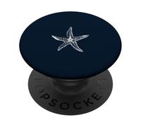 Illustration de plongée en étoile de mer et récif de mer PopSockets PopGrip Adhésif