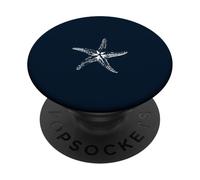 Illustration de plongée en étoile de mer et récif de mer PopSockets PopGrip Adhésif