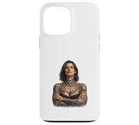 Illustration de Portrait de Femme tatouée sans Peur Coque pour iPhone 13 Pro Max